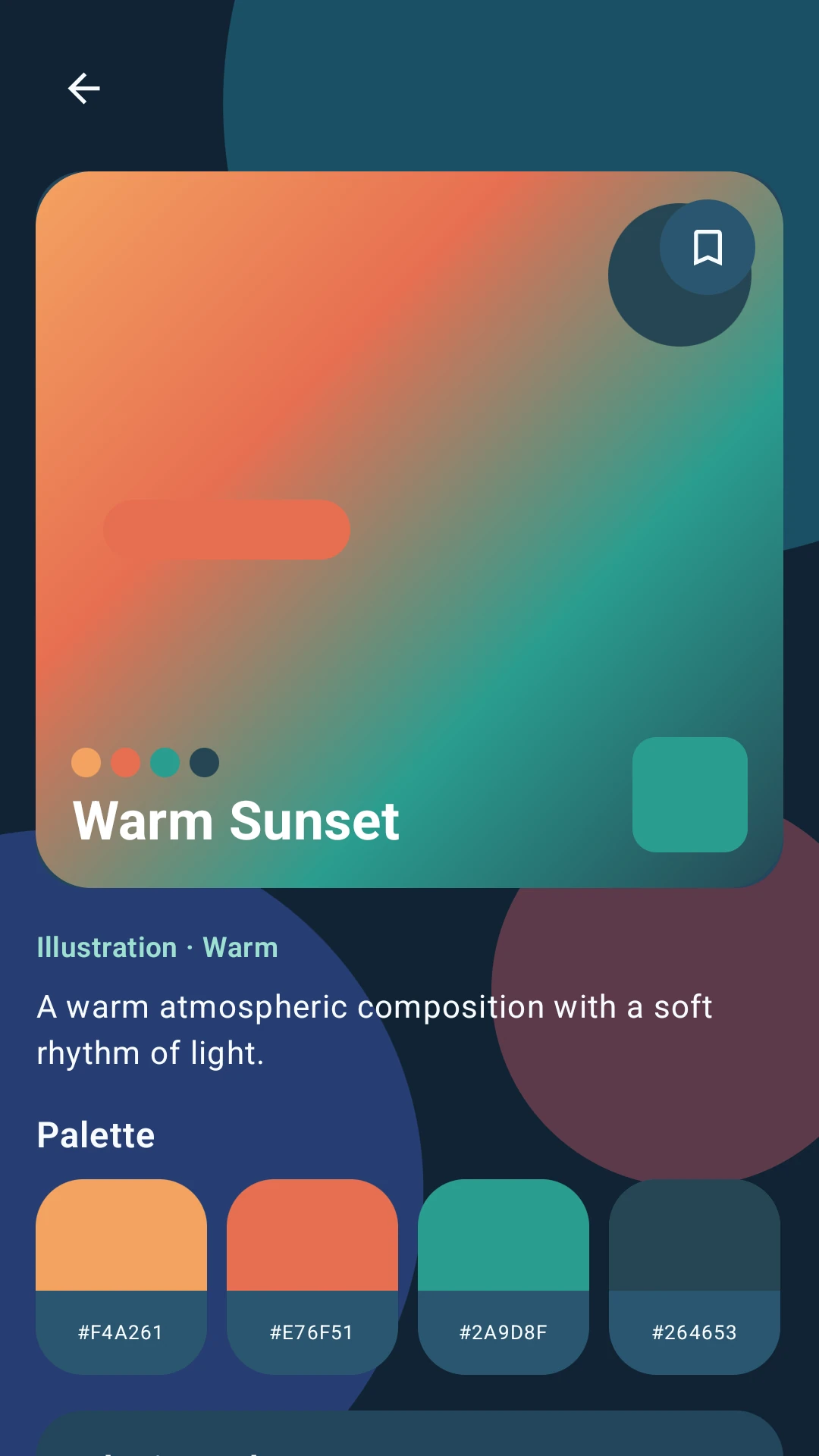 Color Canvas Guide study detail screen